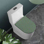 Mardi Gras Zigzag Pattern Print Toilet Lid Cover
