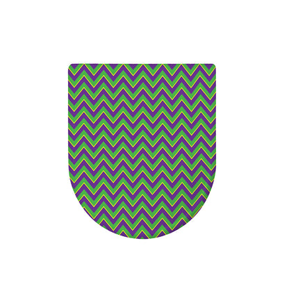 Mardi Gras Zigzag Pattern Print Toilet Lid Cover