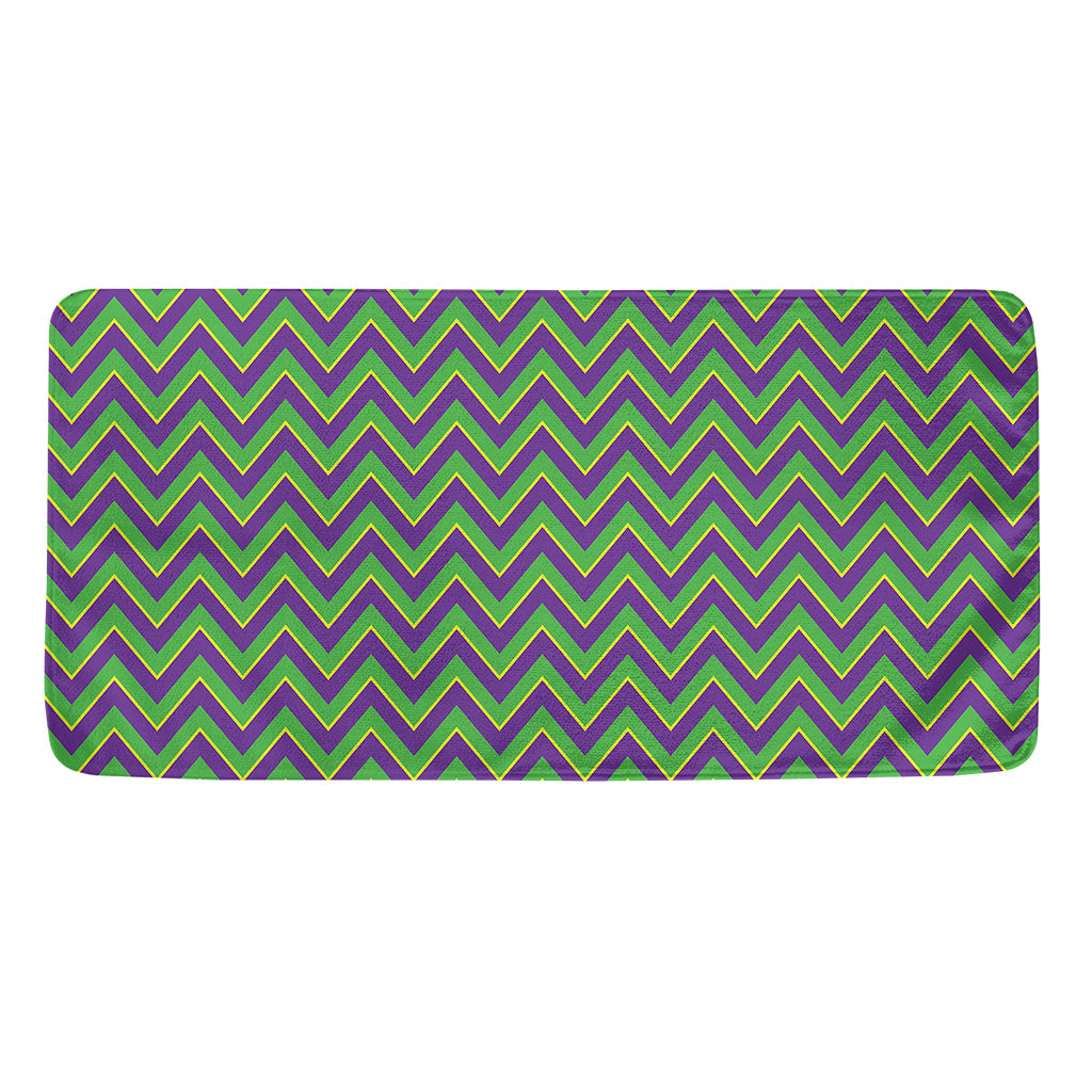 Mardi Gras Zigzag Pattern Print Towel