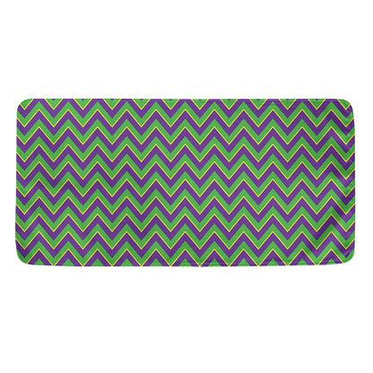 Mardi Gras Zigzag Pattern Print Towel