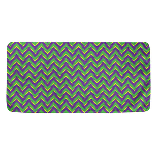Mardi Gras Zigzag Pattern Print Towel