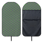 Mardi Gras Zigzag Pattern Print Waterproof Car Seat Cover