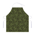 Marijuana Leaf Pattern Print Adjustable Apron
