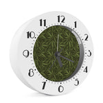 Marijuana Leaf Pattern Print Alarm Clock