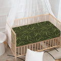 Marijuana Leaf Pattern Print Baby Crib Sheet