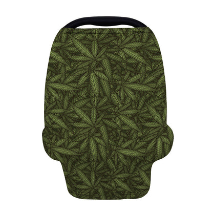 Marijuana Leaf Pattern Print Baby Seat Cover