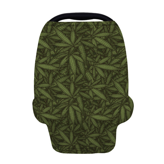 Marijuana Leaf Pattern Print Baby Seat Cover