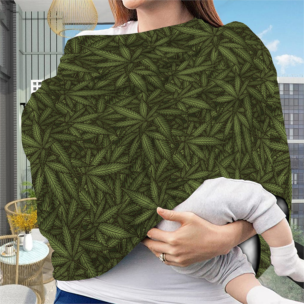 Marijuana Leaf Pattern Print Baby Seat Cover