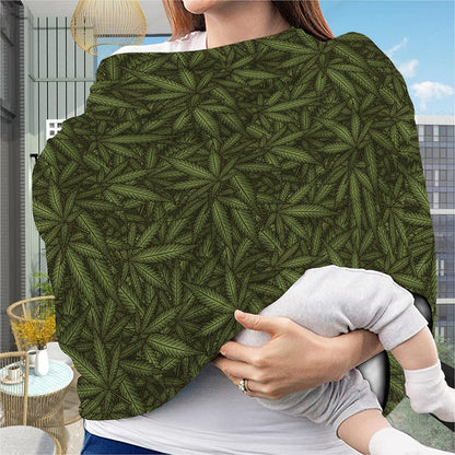 Marijuana Leaf Pattern Print Baby Seat Cover