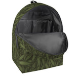 Marijuana Leaf Pattern Print Backpack