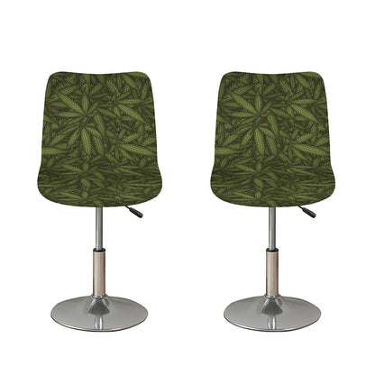 Marijuana Leaf Pattern Print Bar Stool Covers