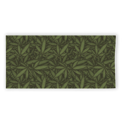 Marijuana Leaf Pattern Print Beach Towel