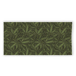 Marijuana Leaf Pattern Print Beach Towel