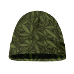 Marijuana Leaf Pattern Print Beanie