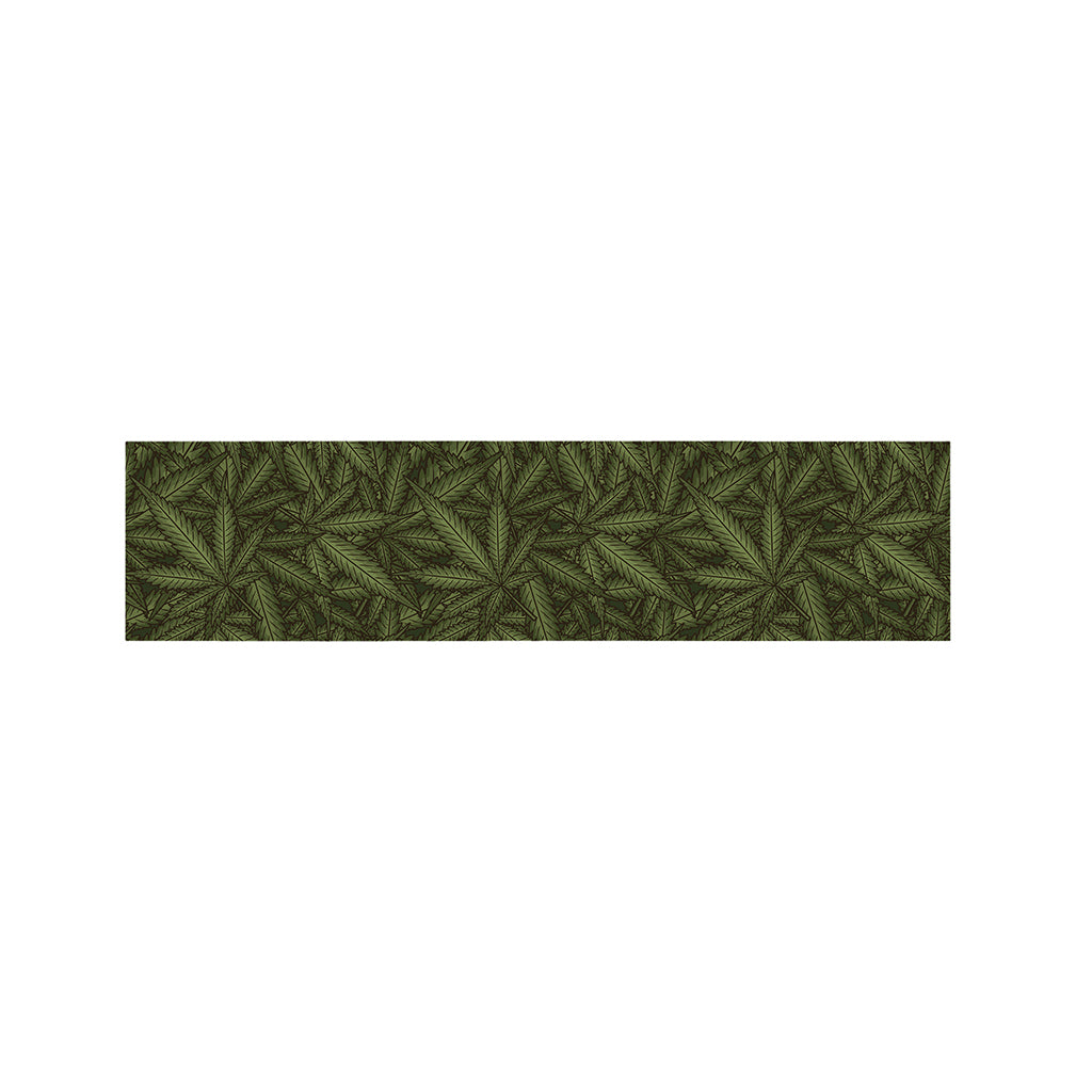 Marijuana Leaf Pattern Print Bed Runner