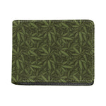 Marijuana Leaf Pattern Print Bifold Wallet