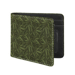 Marijuana Leaf Pattern Print Bifold Wallet