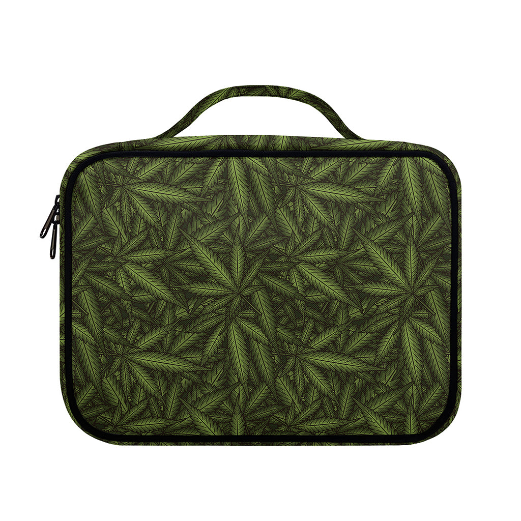 Marijuana Leaf Pattern Print Briefcase Bible Bag