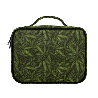 Marijuana Leaf Pattern Print Briefcase Bible Bag
