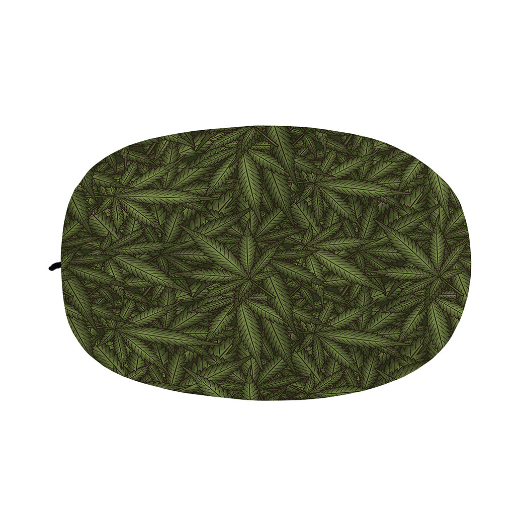 Marijuana Leaf Pattern Print Car Side Mirror Covers