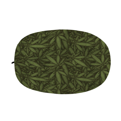 Marijuana Leaf Pattern Print Car Side Mirror Covers