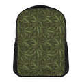 Marijuana Leaf Pattern Print Casual Backpack