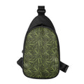 Marijuana Leaf Pattern Print Sling Bag