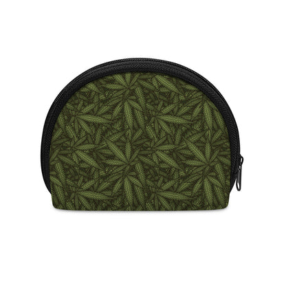 Marijuana Leaf Pattern Print Coin Purse