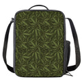 Marijuana Leaf Pattern Print Crossbody Lunch Bag