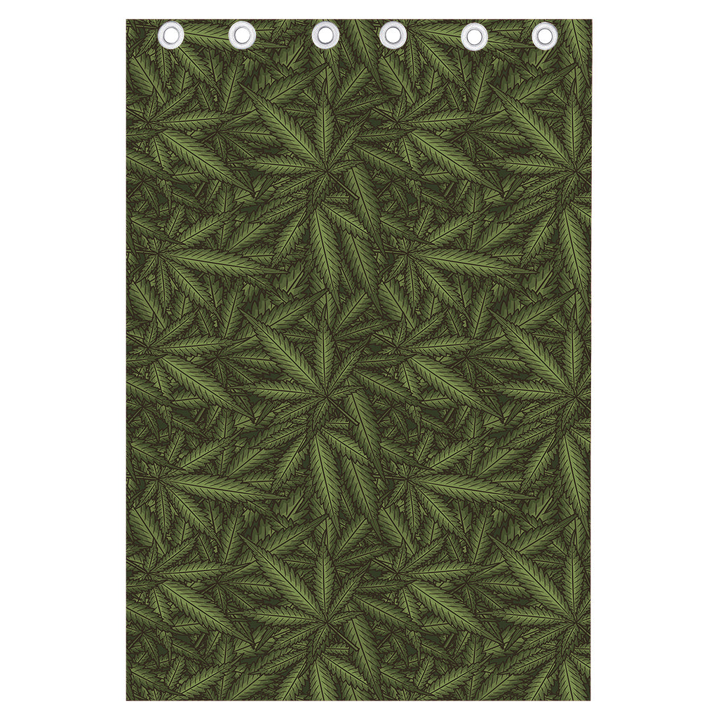 Marijuana Leaf Pattern Print Curtain