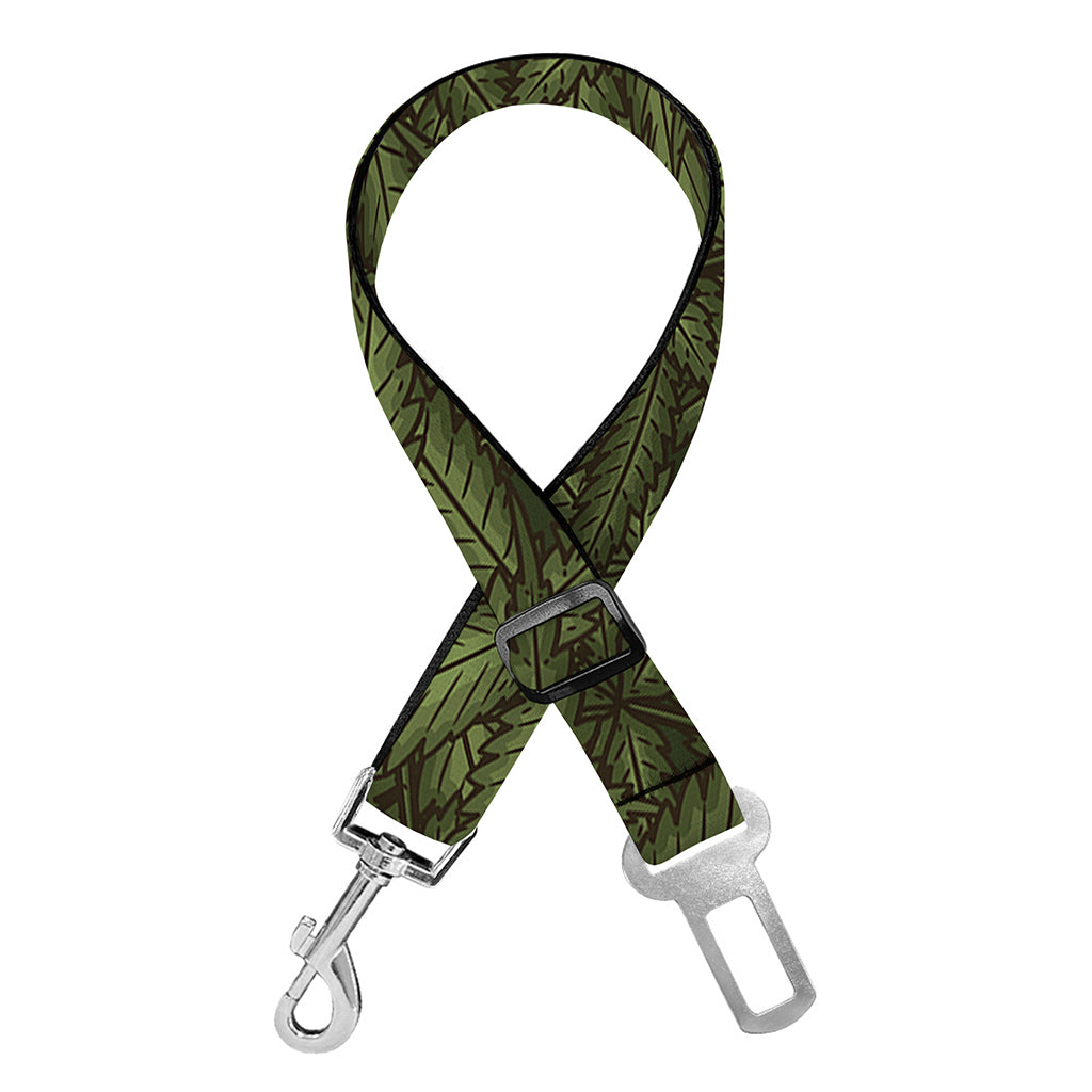 Marijuana Leaf Pattern Print Dog Seat Belt