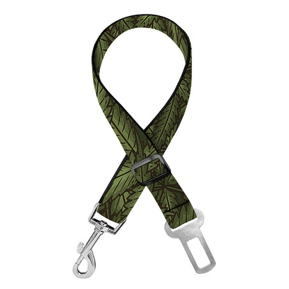 Marijuana Leaf Pattern Print Dog Seat Belt