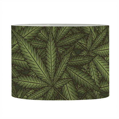 Marijuana Leaf Pattern Print Drum Lamp Shade