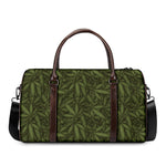 Marijuana Leaf Pattern Print Duffle Bag