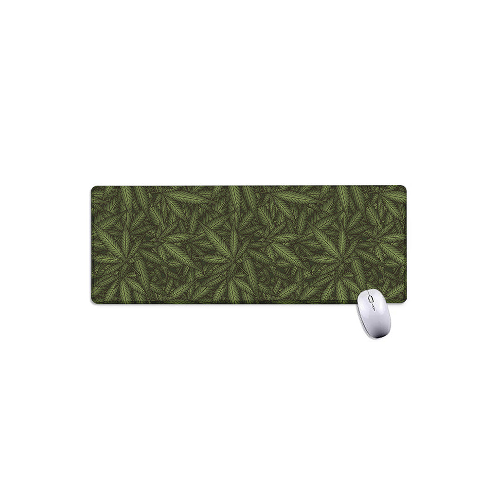 Marijuana Leaf Pattern Print Extended Mouse Pad