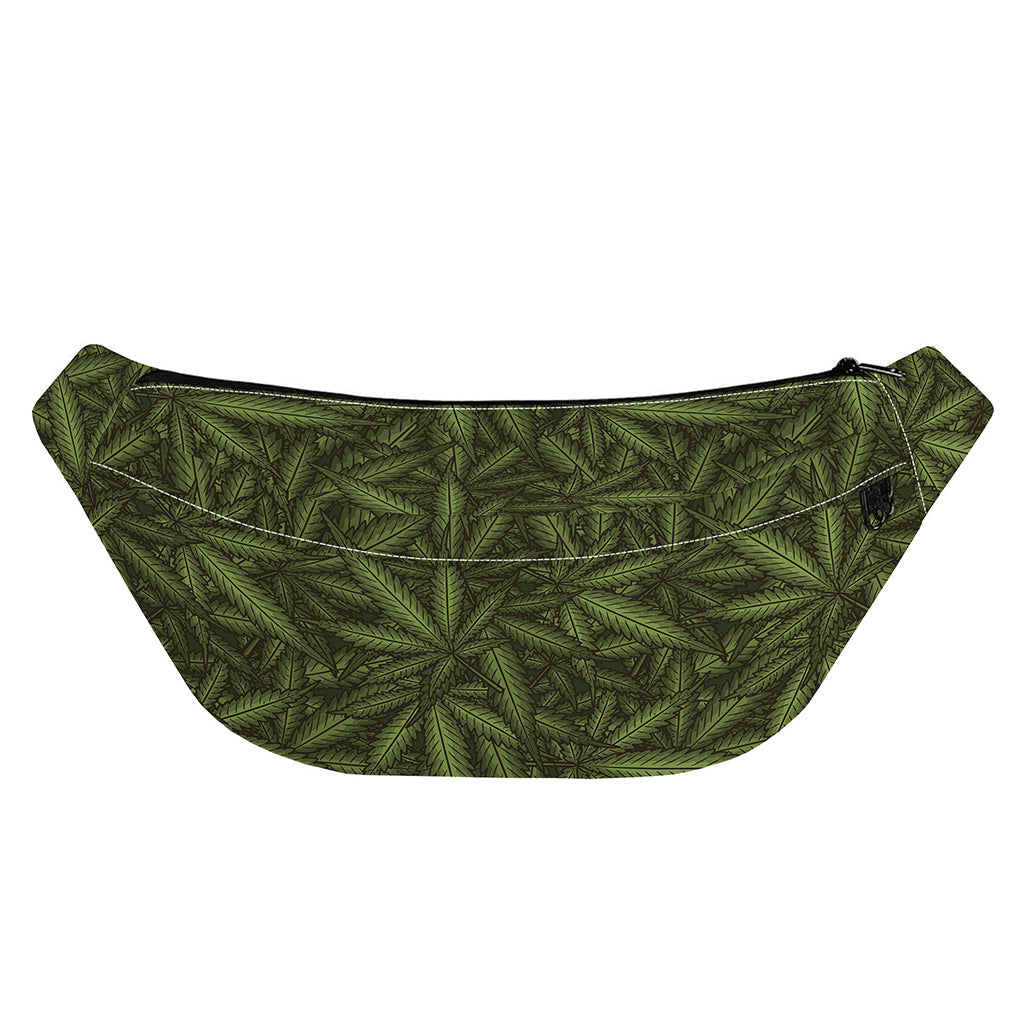 Marijuana Leaf Pattern Print Fanny Pack