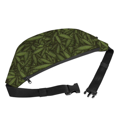 Marijuana Leaf Pattern Print Fanny Pack