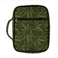 Marijuana Leaf Pattern Print Front Pocket Bible Bag