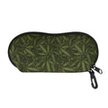 Marijuana Leaf Pattern Print Glasses Case
