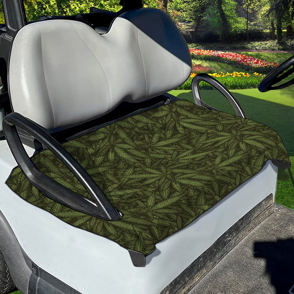 Marijuana Leaf Pattern Print Golf Cart Seat Cover