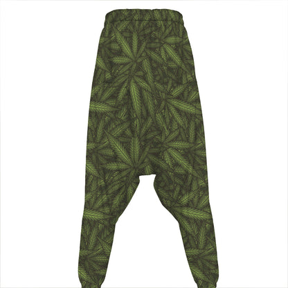 Marijuana Leaf Pattern Print Hammer Pants