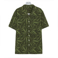 Marijuana Leaf Pattern Print Hawaiian Shirt