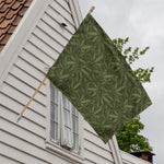 Marijuana Leaf Pattern Print House Flag