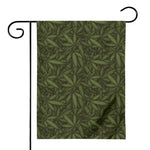 Marijuana Leaf Pattern Print House Flag