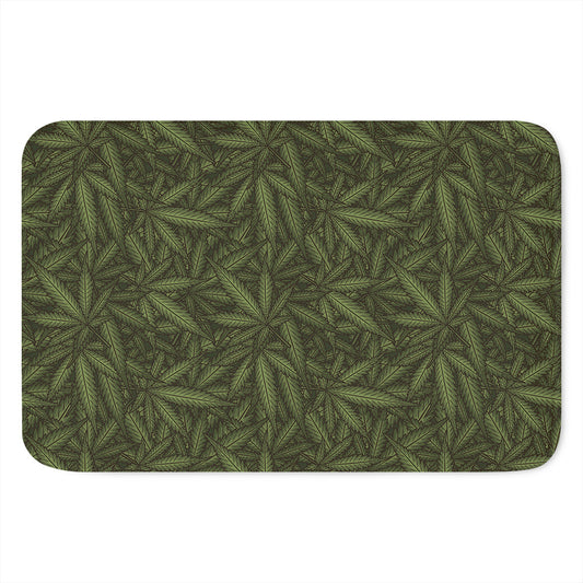 Marijuana Leaf Pattern Print Indoor Door Mat