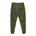 Marijuana Leaf Pattern Print Jogger Pants