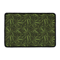 Marijuana Leaf Pattern Print Kitchen Mat