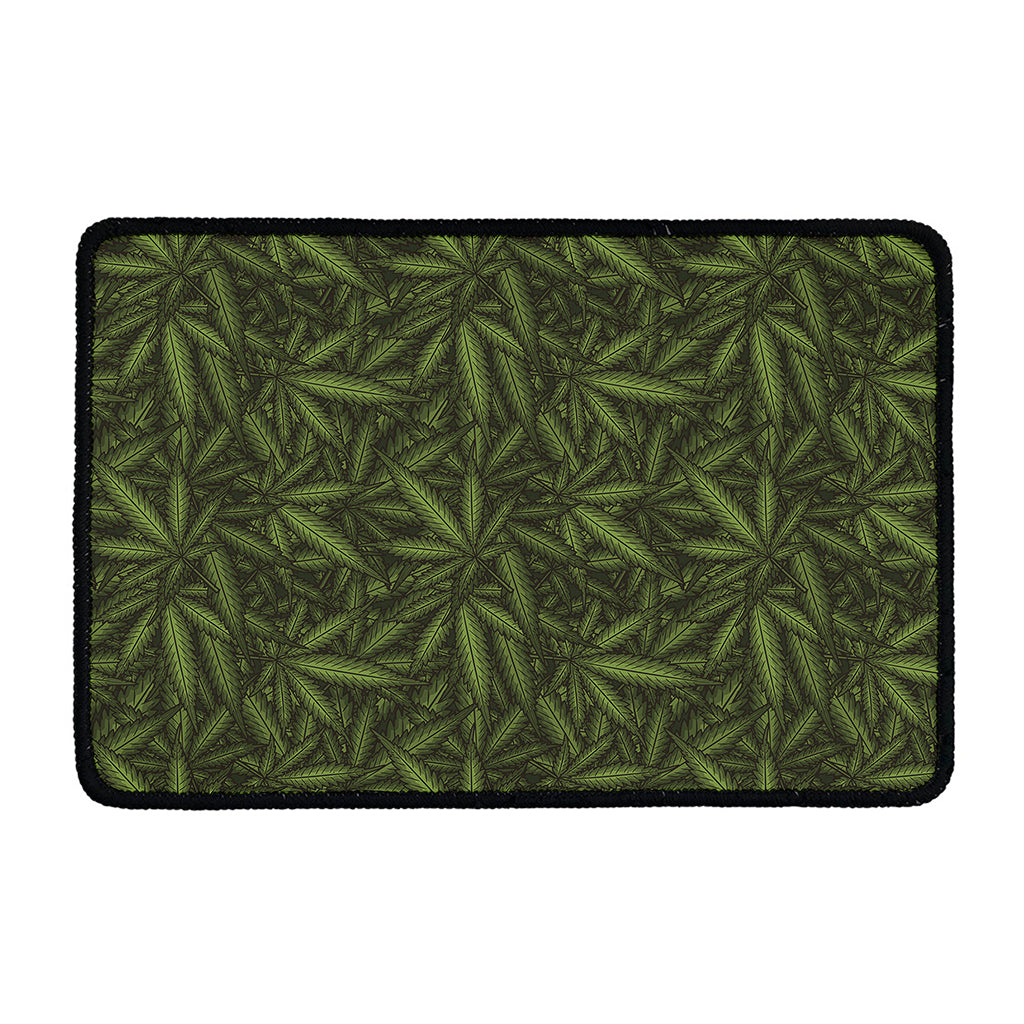Marijuana Leaf Pattern Print Kitchen Mat