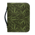 Marijuana Leaf Pattern Print Leather Bible Cover