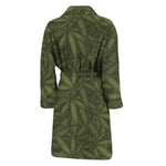 Marijuana Leaf Pattern Print Men's Bathrobe